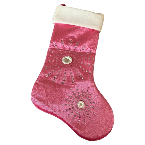 Christmas stockings (4) retro look in pink and blue with a little flower power - Picture 5 of 12